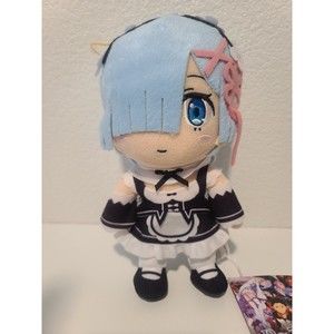 Re:Zero - Rem 8" Official Plush (Great Eastern 53501) Soft Plushie Toy NEW BLUE